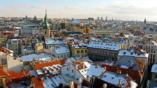istock Winter panorama of Prague 467138471