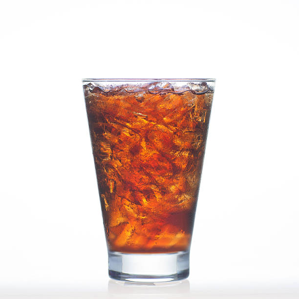 istock Sparkling cola drinks whit soda and ice in glass isolated 467138546