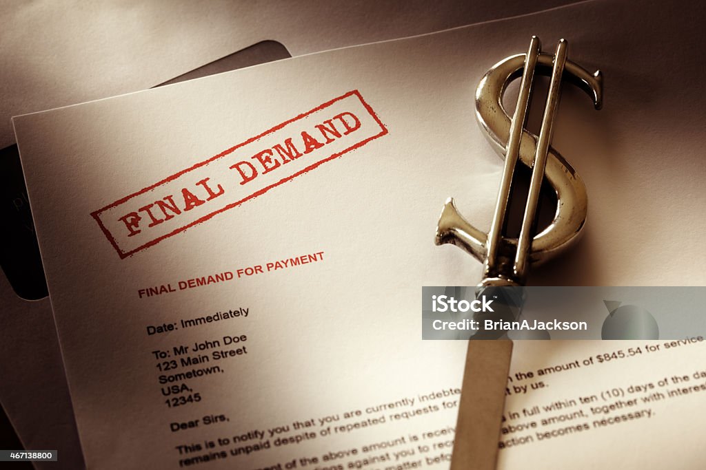 Demanda Final aviso - Foto de stock de Carta - Documento royalty-free