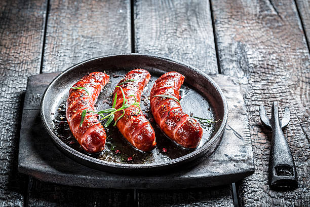 istock Roasted sausage with fresh rosemary 467139652