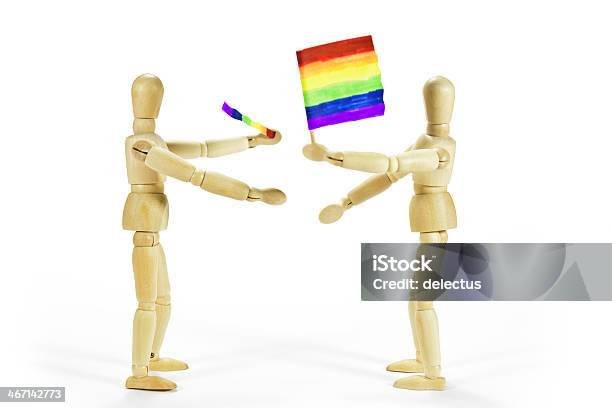 Rainbow Flag Stock Photo - Download Image Now - Admiration, Artist's Figure, Blue