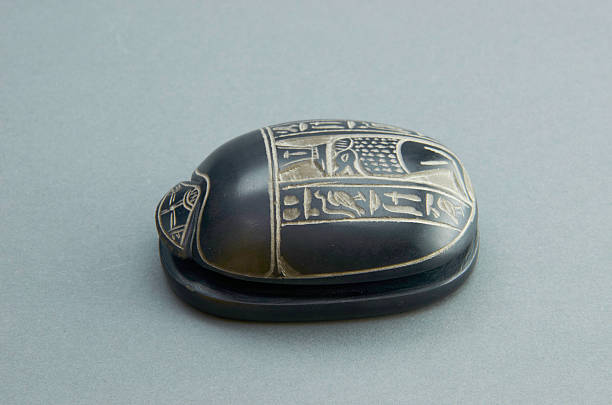 istock Beetle scarab out of Egypt on a gray background. 467142783