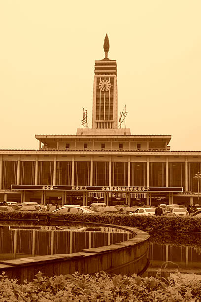 Changsha City, April 11: The Hunan Changsha Railway Station architectural landscape on April 11, 2012, Changsha City, Hunan Province, China