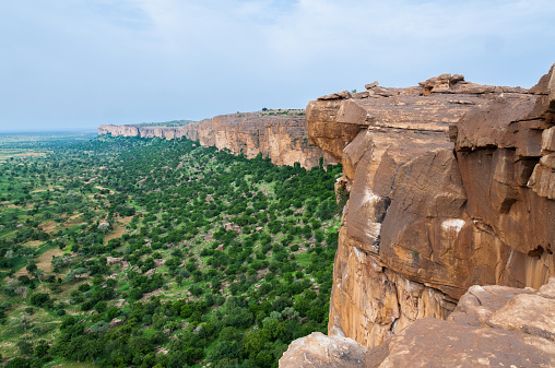 The Cliffs of Bandiagara, Mali, is a geological fracture of approximately 200 km in length. Located between savannah and plains of the River Niger. It was declared a World Heritage Site by UNESCO in 1989.