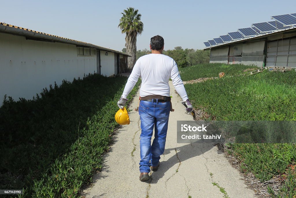 Construction Worker Construction Worker on the move Men Stock Photo