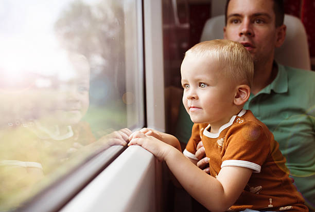 istock Family travel in train 467143322