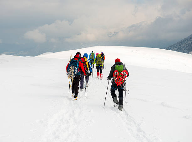 istock Mountaineers walking on the mountain. 467143426