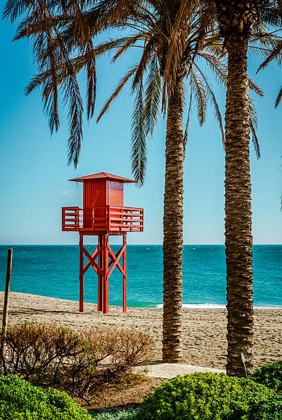 istock Lifeguard tower on the beach 467143756