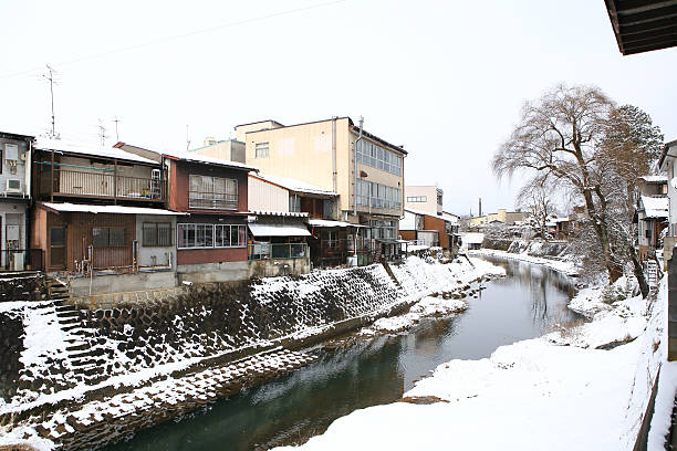 istock Miyagawa River Surrounded with Snow 467143945