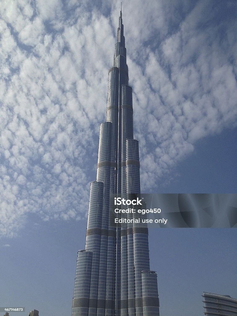 Burj Khalifa Dubai, UAE - January 02, 2014 : Burj Khalifa in Dubai, United Arab Emirates. Architecture Stock Photo