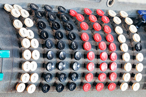 istock Vintage Calculating Machine Keypad Close-up 467147094
