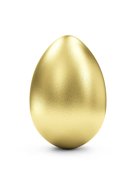 istock Big Golden Egg isolated on white background 467147110