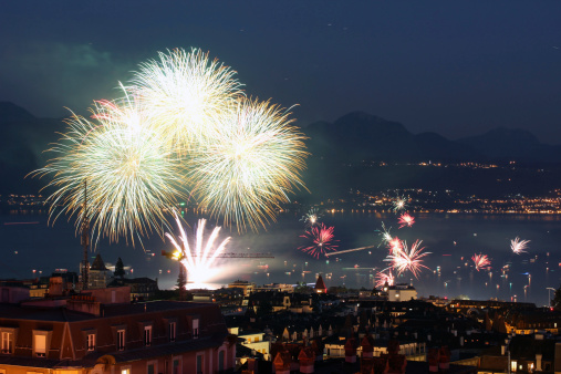 Fireworks in Lausanne, Switzerland
