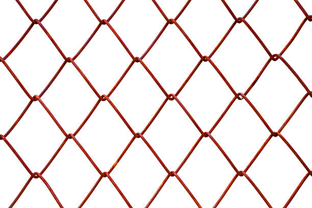 istock rusted metalic wire net isolated on white background cage separa 467150839