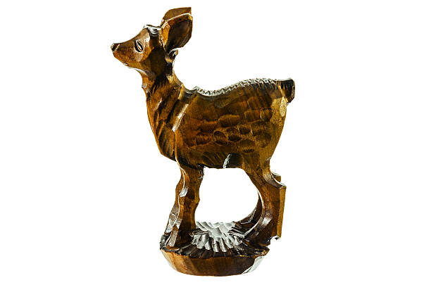 istock Wooden figure of a deer. 467150895