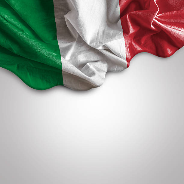 イタリア国旗を振って、ヨーロッパ - italian flag ストックフォトと画像