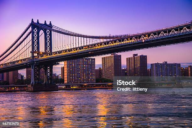 Manhattan Bridge ニューヨーク - つり橋のストックフォトや画像を多数ご用意 - つり橋, アメリカ合衆国, イルミネーション