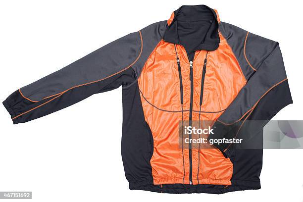 Orange Windbreaker Track Jacket Full Zip Stock Photo - Download Image Now - Coat - Garment, Cut Out, Hood - Clothing