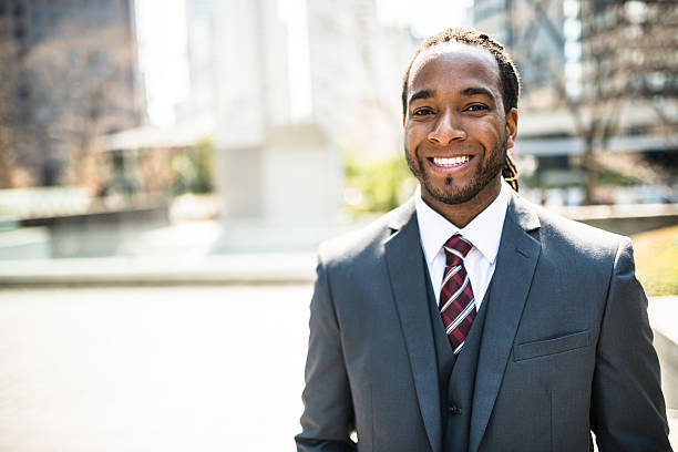 istock Business man standing on the city 467151936