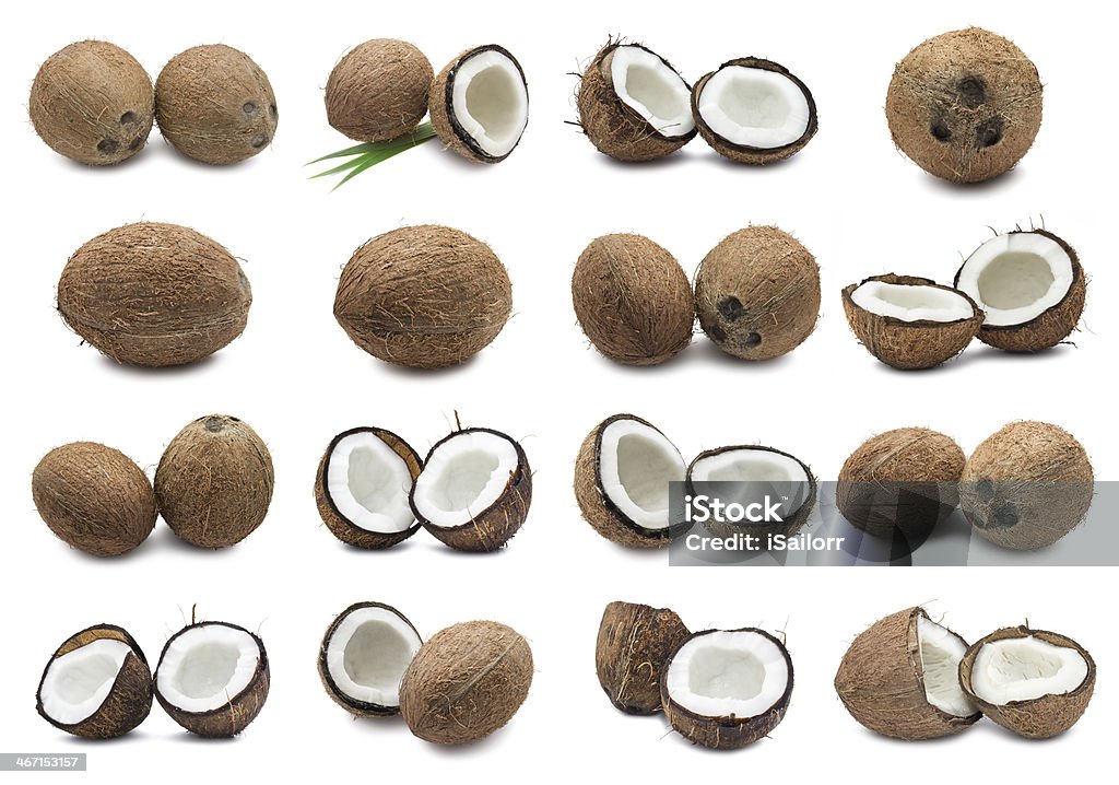 Orzechy kokosowe - Zbiór zdjęć royalty-free (Biały)