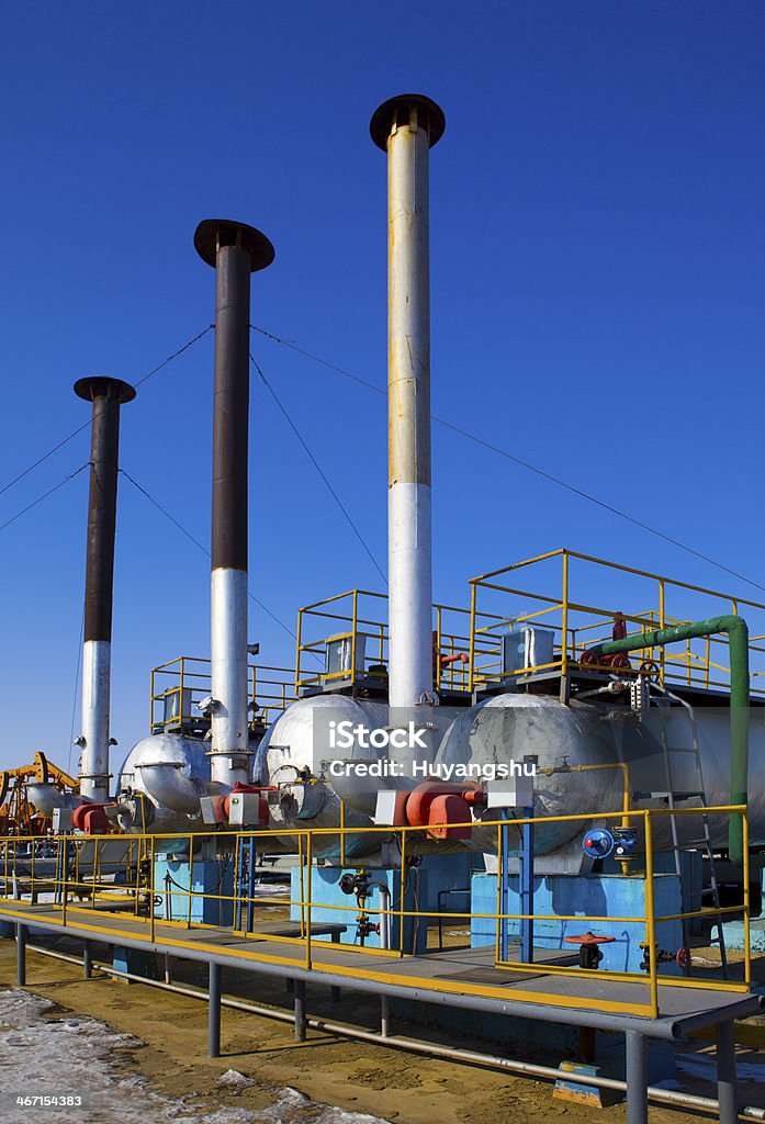 Petrochemical industry Industrial view of oil petrochemical refinery tanks Aluminum Stock Photo