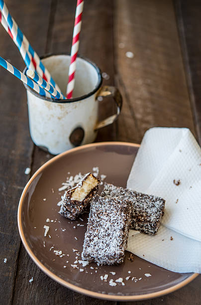 lamingtons - lamingtons australia australia day celebration ストックフォトと画像