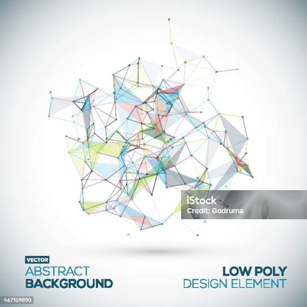 Abstract Low Poly Geometric Technology Vector Design Element Stock Illustration - Download Image Now