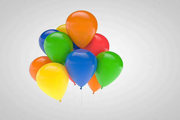monte de balões - balloon moving up child flying - fotografias e filmes do acervo