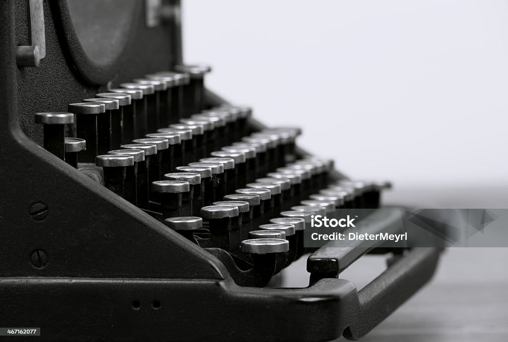 Old typewriter old black typewriter Computer Keyboard Stock Photo