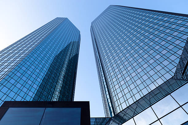 istock Modern glass office buildings in the city 467169630