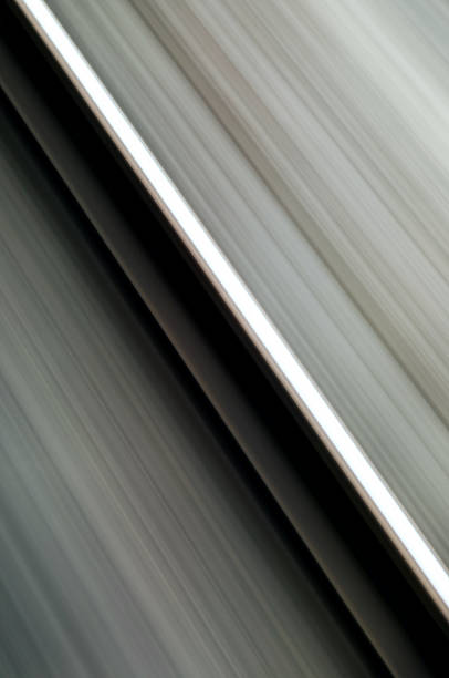 istock Single rail in motion speed concept railway transportation 467170568