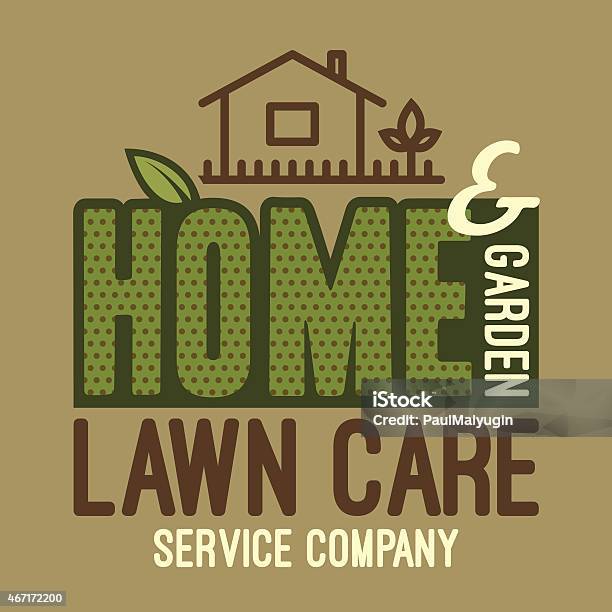 Home And Garden Lawn Care Tshirt Stock Illustration - Download Image Now - 2015, Abstract, Agriculture