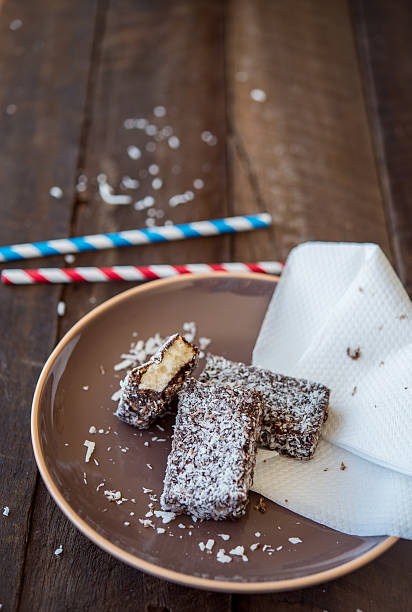 lamingtons - lamingtons australia australia day celebration ストックフォトと画像