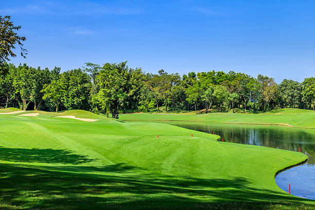 istock Lush green golf course in Thailand on a sunny day 467176646