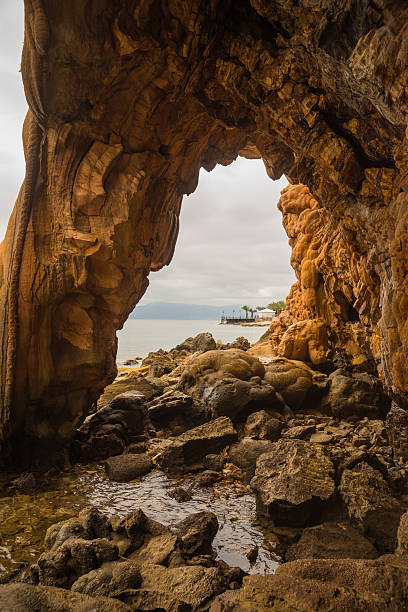 istock Rock formations on the beach  in Loutra Edipsou, Evia, Greece 467176668