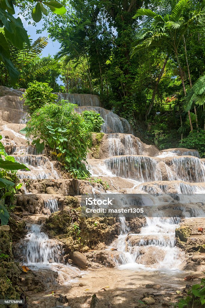 Jamaica. Dunn's River Falls The picturesque Dunn's River Falls. Jamaica, Caribbean 2015 Stock Photo