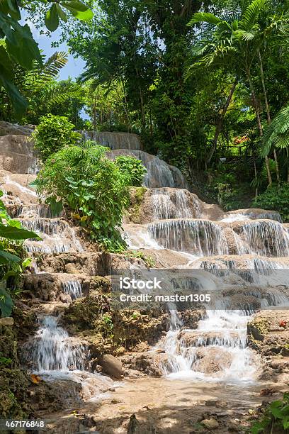 Jamaica Dunns River Falls Stock Photo - Download Image Now - 2015, Backgrounds, Beauty
