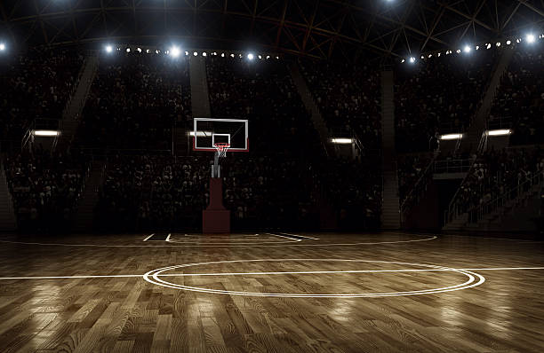 basketball arena - court stock-fotos und bilder