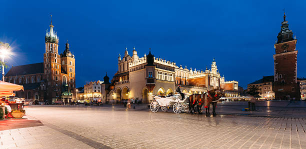 Krakow city at evening