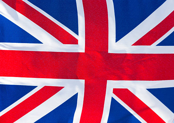 istock Flag of England in  wind 467179191