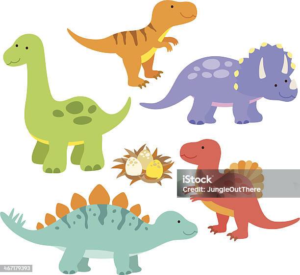 Dinosaurs Stock Illustration - Download Image Now - Dinosaur, Animal, Animal Egg