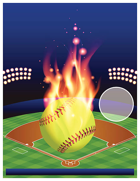Vector Softball Tournament Illustration An illustration for a softball tournament. Vector EPS 10 contains transparencies and gradient mesh. softball homerun stock illustrations