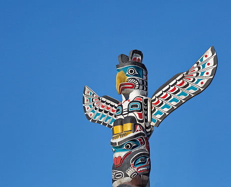 Totem Pole in Stanley Park Vancouver British Columbia