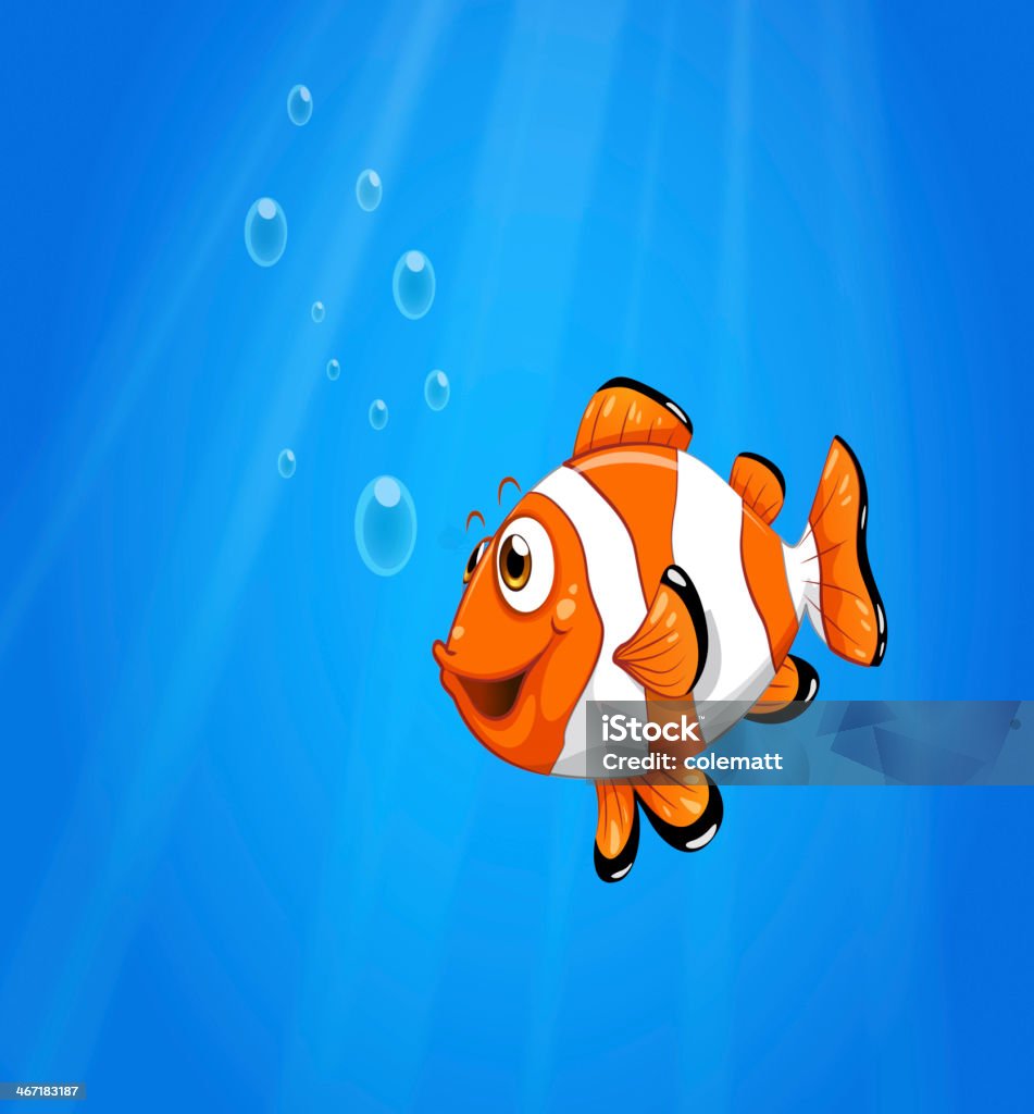 sea with a nemo fish Illustration stock vector