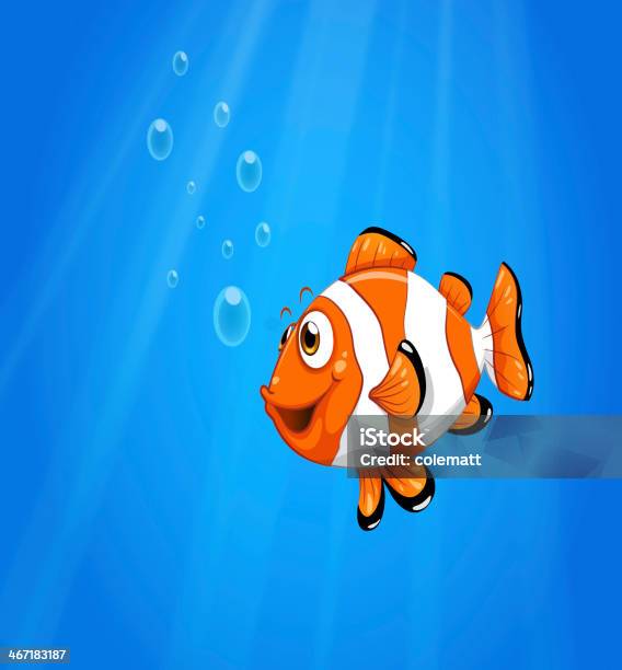 Sea With A Nemo Fish Stock Illustration - Download Image Now - Illustration, No People, Vector