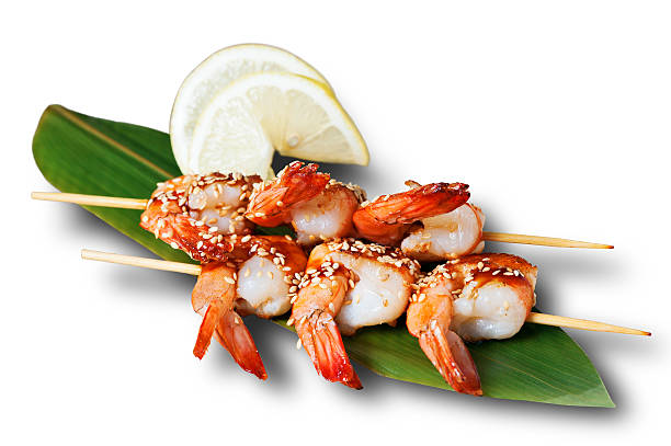 istock Skewers of shrimp 467184472