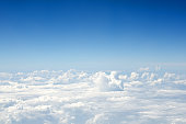Aerial view of blue sky and clouds