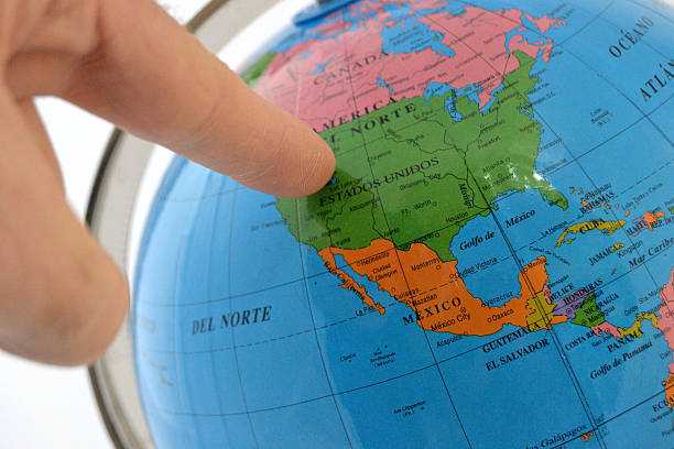 istock Pointing to a place in the world 467185987