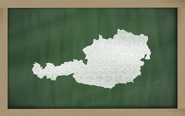 istock outline map of austria on blackboard 467186984