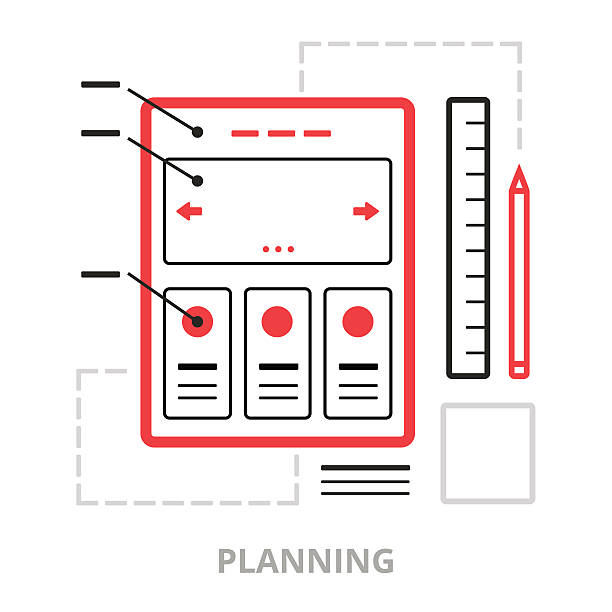istock Business icons. Planning. Flat vector illustration. Outlined IT icons 467187148